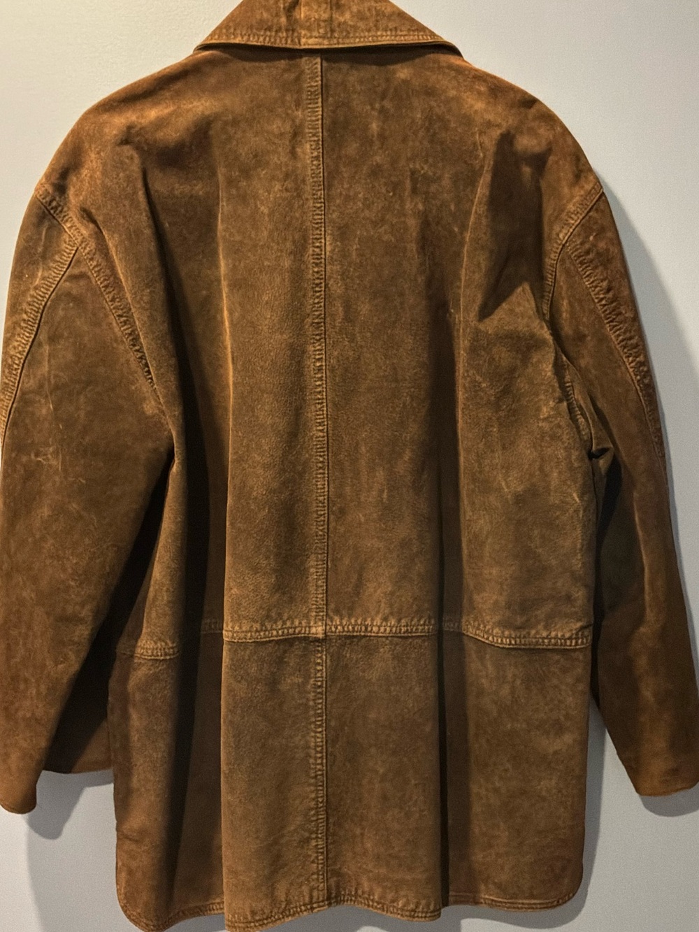 Eddie Bauer Women's Dark Brown Suede Button-Front Jacket - Picture 5 of 6